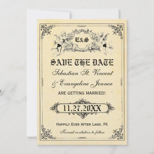Fairy Tale Storybook Wedding Save the Date Cards