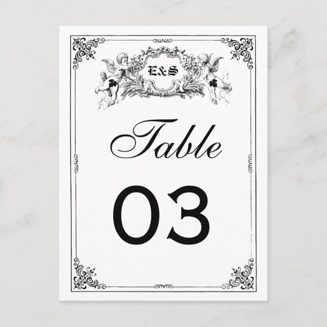 Fairy Tale Storybook Wedding Table Numbers (Front)