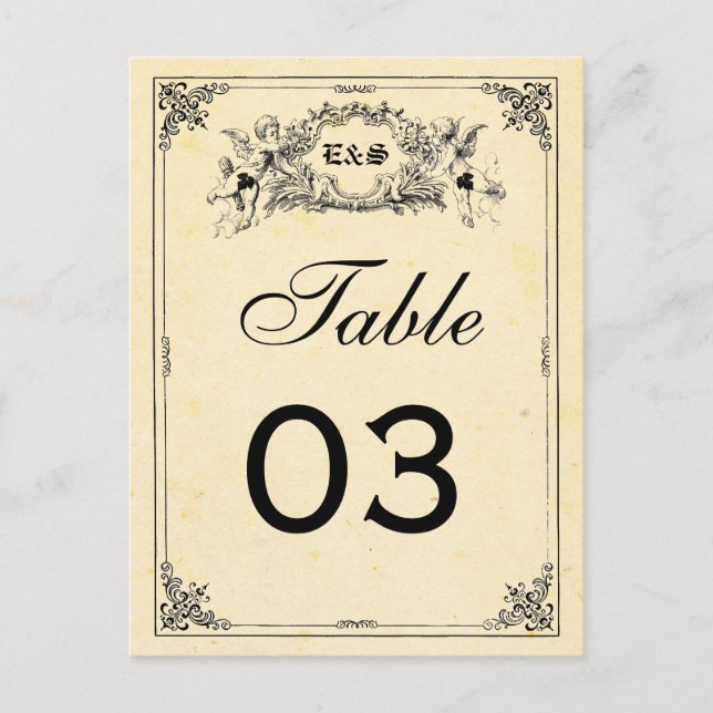 Fairy Tale Storybook Wedding Table Numbers (Front)