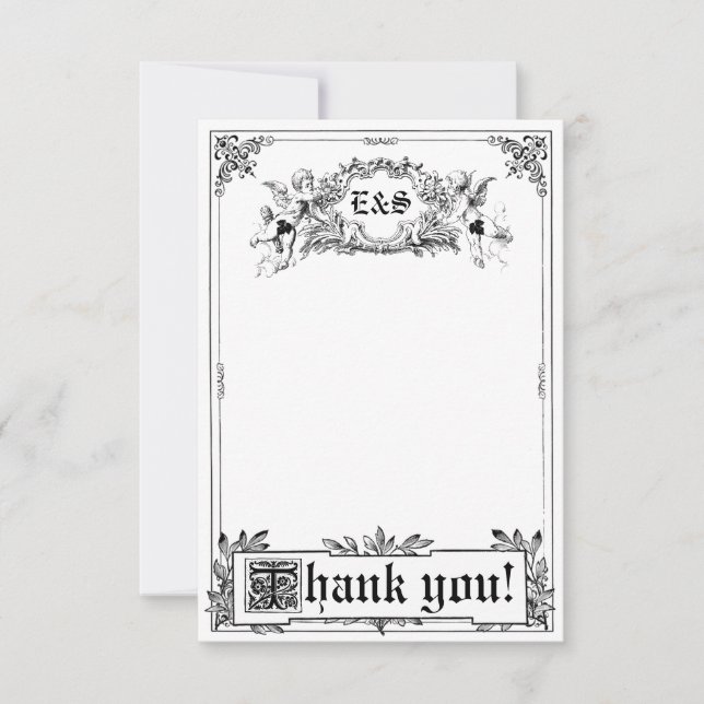 Fairy Tale Storybook Wedding Thank You Cards (Front)