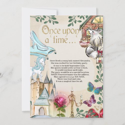 Fairy Tale Theme Story Once Upon a Time Invitation