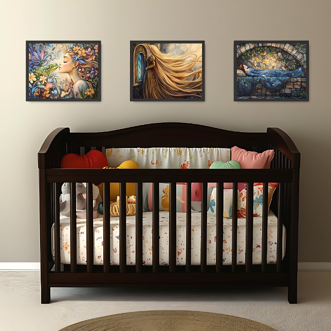 Fairy Tale Trio: Rapunzel, Snow White, Frog Prince Wall Art Sets (Creator Uploaded)