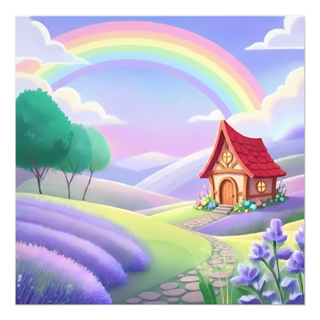 Fairy Tale Under the Rainbow Photo Print (Front)