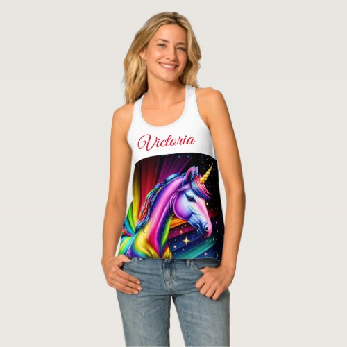 Fairy tale Unicorn Color Inspirational Animal  Tank Top