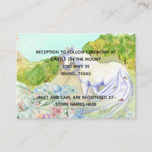 Fairy Tale Unicorn Wedding Information Card
