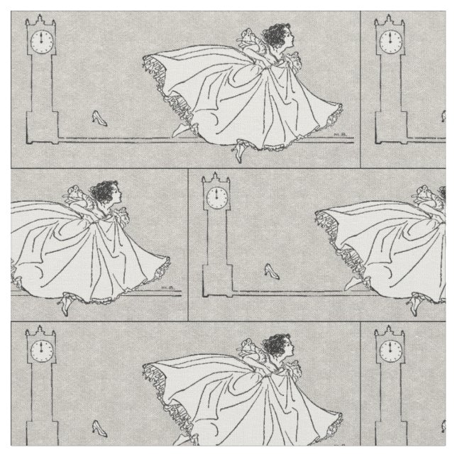 Fairy Tale Vintage Cinderella Fabric (Close Up)