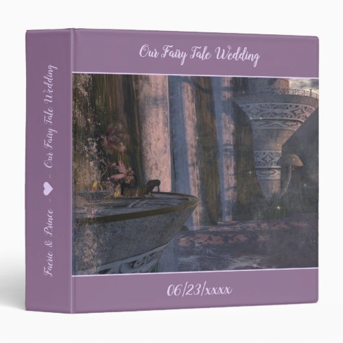 Fairy Tale Wedding Album customizable 3 Ring Binder