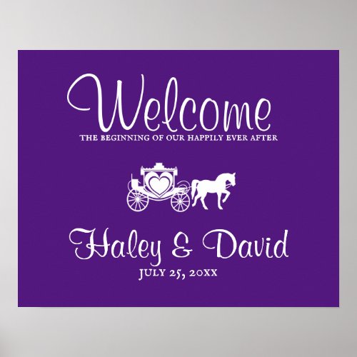 Fairy Tale Wedding Castle Heart Welcome Sign