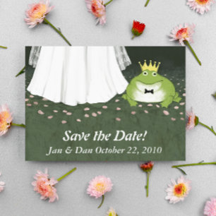 Fairy Tale Wedding Frog Prince Save the Date Funny Announcement Postcard