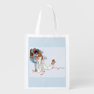 fairy tale wedding reusable grocery bag