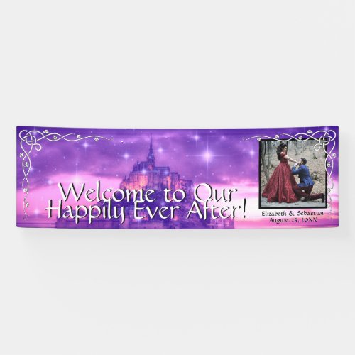 Fairy Tale Wedding Welcome Happily Ever After Banner