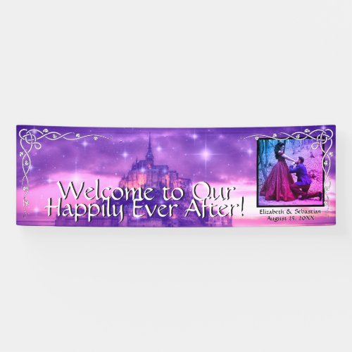 Fairy Tale Wedding Welcome Happily Ever After Banner