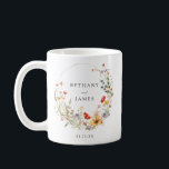 Fairy Tale Wildflower Wedding Favor Coffee Mug<br><div class="desc">This elegant design features a delicate wreath of rustic watercolor wildflowers. Perfect for whimsical spring and summer weddings.</div>