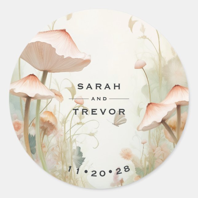Fairy Tale Woodland Fairycore Romance Classic Round Sticker (Front)