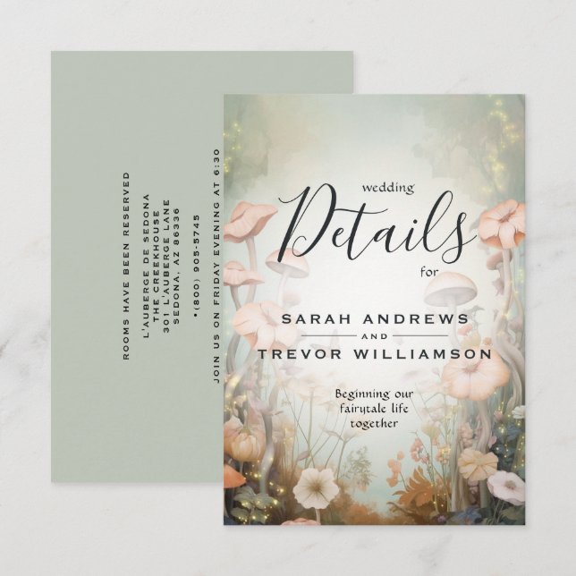 Fairy Tale Woodland Fairycore Romance Enclosure Card (Front/Back)