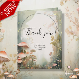 Fairy Tale Woodland Fairycore Romance Letterpress Thank You Card