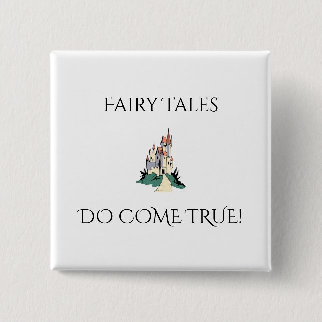 Fairy Tales Do Come True Princess Castle Button (Front)
