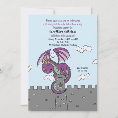 Fairy Tales Dragon Invitation