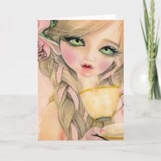 Fairy tea party Fantasy Card