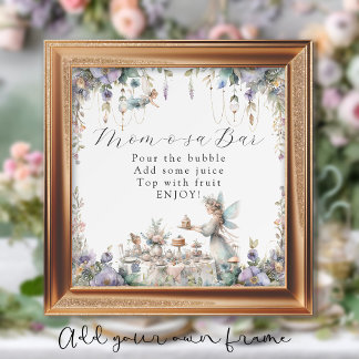 Fairy Tea Party Floral Momosa Bar Baby Shower Foam Board