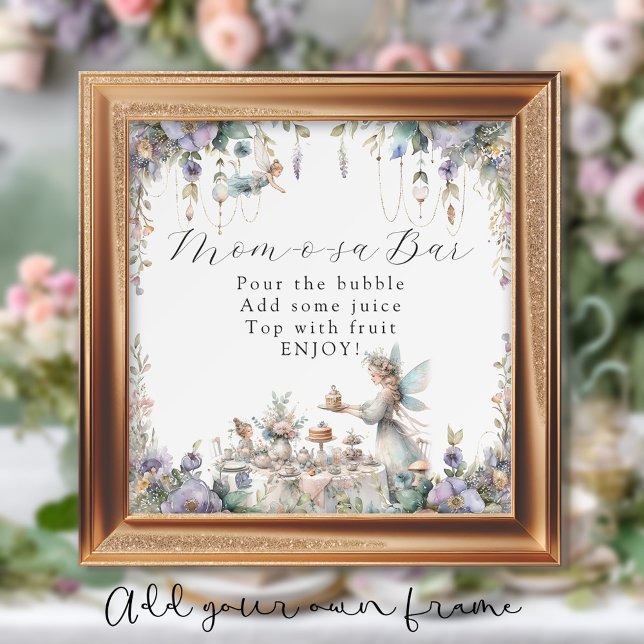 Fairy Tea Party Floral Momosa Bar Baby Shower Foam Board (Creator Uploaded)