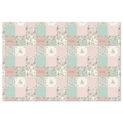 Fairy Tea Party Floral Pink Roses Baby Nursery Tissue Paper