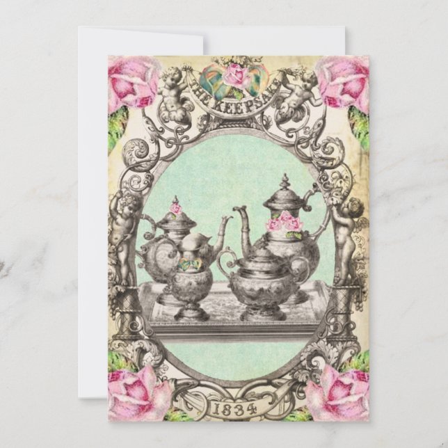 *FaiRy TeA PaRTy GReeTiNG CaRD iNViTaTioNs* (Front)