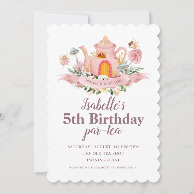 Fairy Tea Party Invitation (Front)