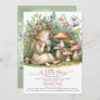 Fairy Tea Wildflowers Mushrooms Baby Girl Shower Invitation