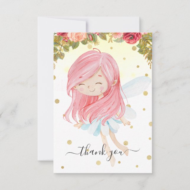 Fairy Thank You Cards | Enchanted Garden (Front)