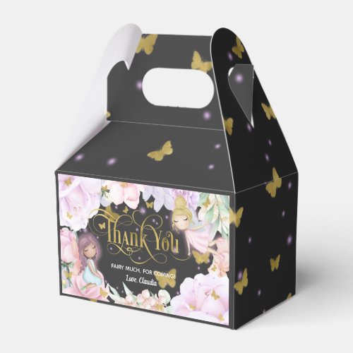 Fairy themed enchanted garden party birthday favor boxes