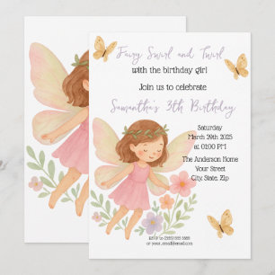 Fairy-Themed Kids Birthday Invitation