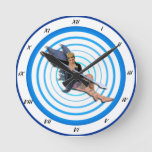 Fairy Time Round Clock at Zazzle