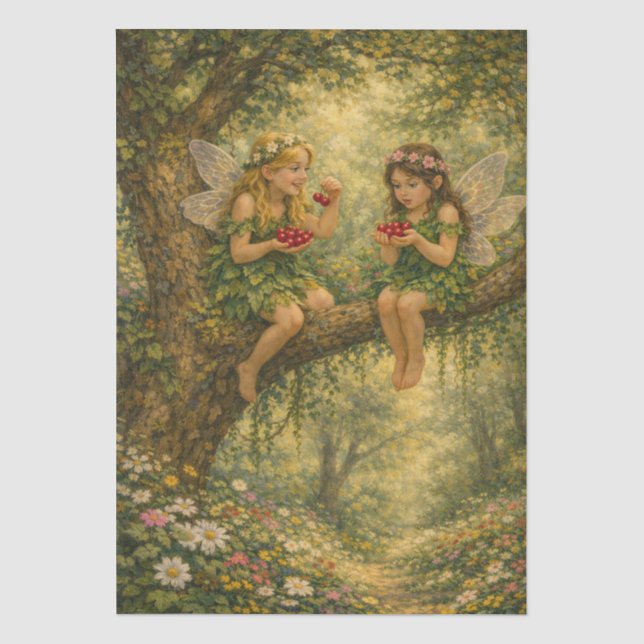 Fairy tissue paper for decoupage, gifts (Front)