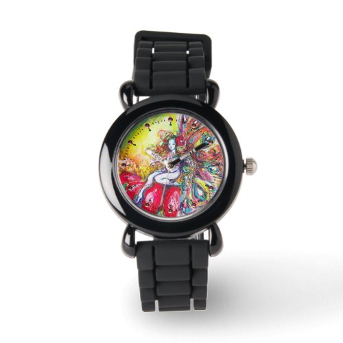 FAIRY TITANIA  ON THE RED FLOWER Colorful Fantasy Watch