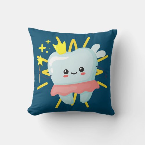Fairy Tooth Orthodontic Oral Dental Medicine Throw Pillow