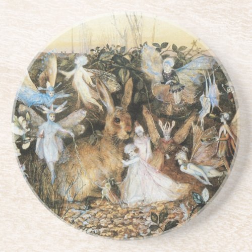 Fairy Twilight by John Anster Fitzgerald Sandstone Coaster