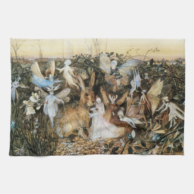 Fairy Twilight by John Anster Fitzgerald Towel (Horizontal)
