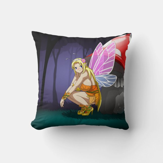 Fairy Ucogi Throw Pillow (Front)
