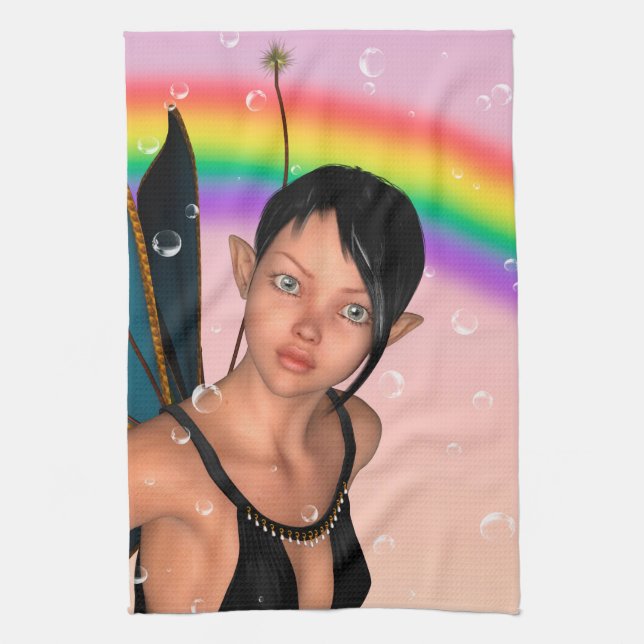 Fairy under Rainbow Towel (Vertical)