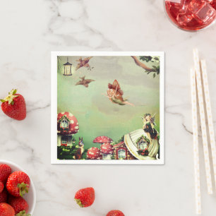 Fairy Village Decoupage Tissue Paper Napkins