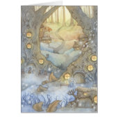 Fairy Village - Fantasy Watercolor Art Card (Front)