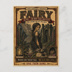 Fairy, Vintage Circus Monster Postcard