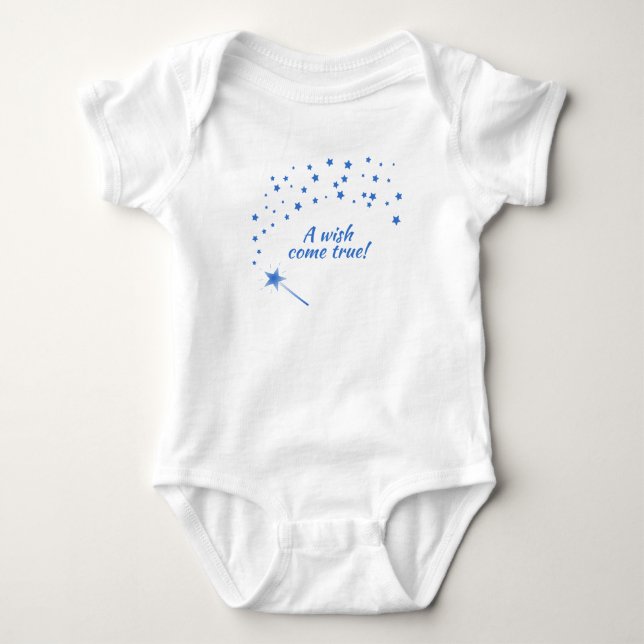 Fairy Wand & Stars, A Wish Come True Baby Bodysuit (Front)