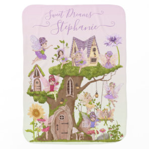 Fairy Watercolor Illustrations  Baby Blanket