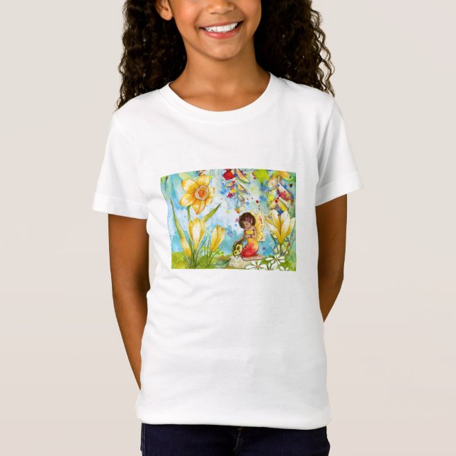 Fairy watercolour illustration whimsical T-Shirt (Front)