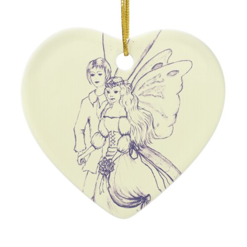 Fairy Wedding Ceramic Ornament