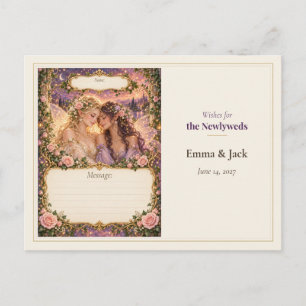 Fairy Wedding Guest Book Wishes Postcard