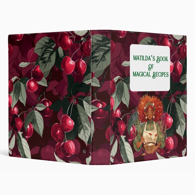 Fairy Whimsical Character Recipe Book 3 Ring Binder (Background)
