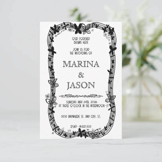 Fairy Whimsical Forest of Magic Save The Date (Standing Front)